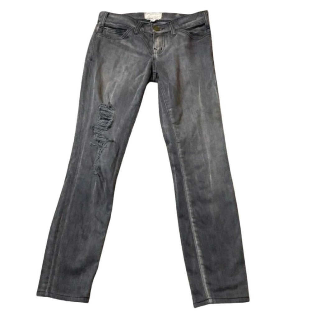 Current/Elliott Skinny Low/Waist Jeans “Bleach Out Night/Studs”